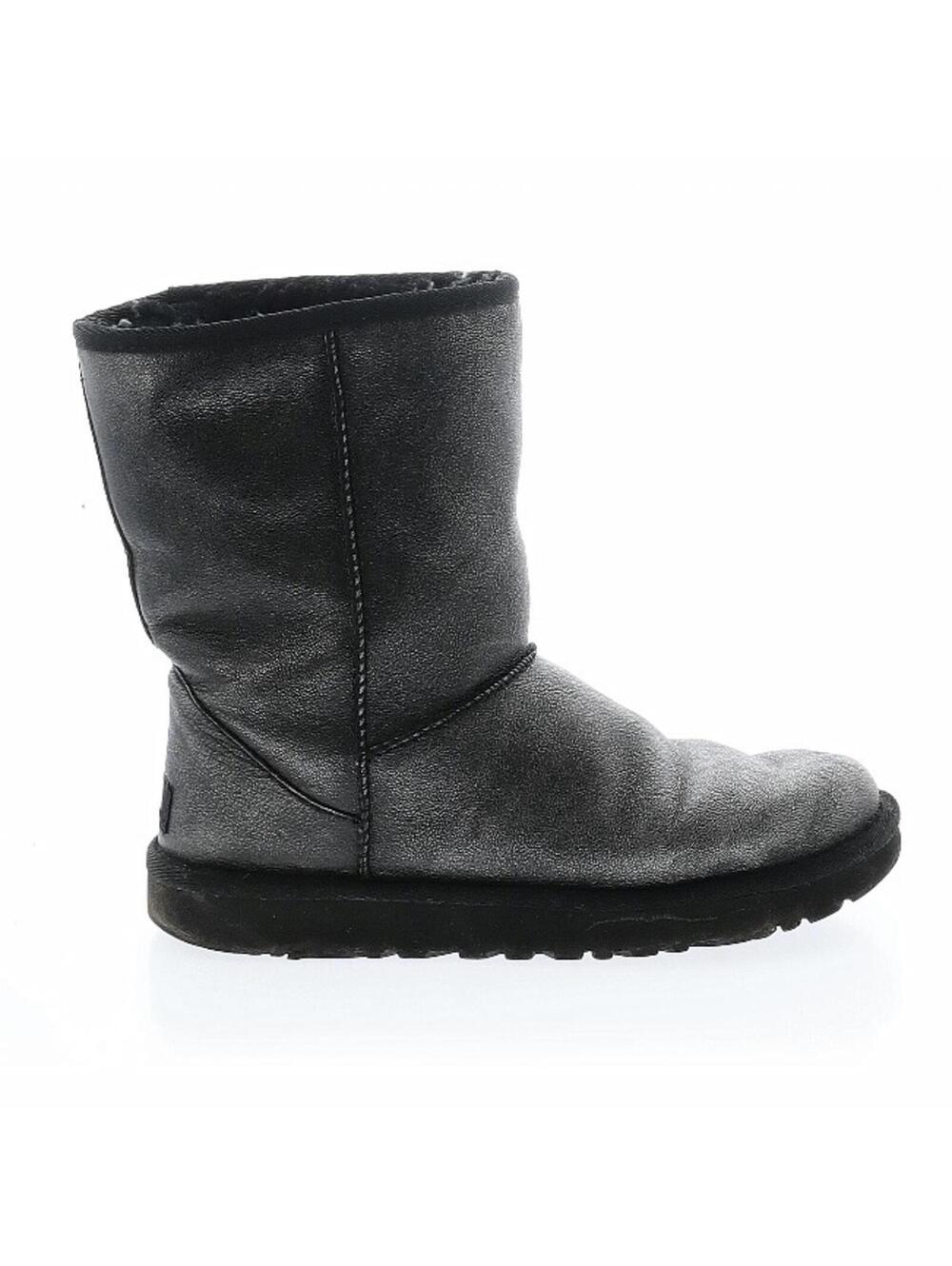 UGG Classic Short II boots in a black metallic iridescent Suede